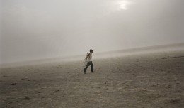 Mongolia, Gobi, Omongovi, 2012
Tuvshinbayar is walking across the desert during a sand storm